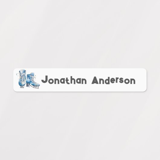 Zurück zu School Boys Ice Skaten, Hockey Kids Name Etiketten (Design 1)