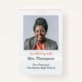 Zurück zu Schuladministrator-ID-Abzeichen mit Foto Ausweis