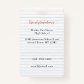 Zurück zu Schuladministrator-ID-Abzeichen mit Foto Ausweis (Rückseite)