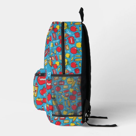 Zurück zu Schuläpfeln und Stiften - Fun Pattern Pr Bedruckter Rucksack (Rechts)