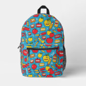 Zurück zu Schuläpfeln und Stiften - Fun Pattern Pr Bedruckter Rucksack (Vorderseite)
