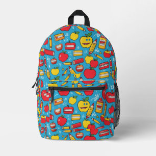 Zurück zu Schuläpfeln und Stiften - Fun Pattern Pr Bedruckter Rucksack