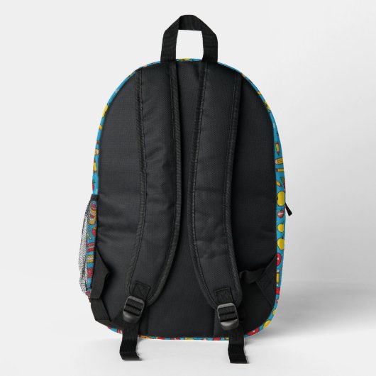 Zurück zu Schuläpfeln und Stiften - Fun Pattern Pr Bedruckter Rucksack (Rückseite)