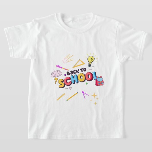 Zurück zu Schulbedarf Shirt farbenfroher Doodle (Ablage )
