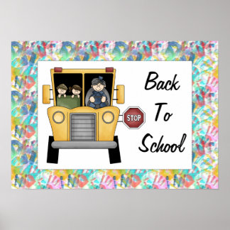 Zurück zu Schulbus, kundenspezifisches Print-Poste Poster