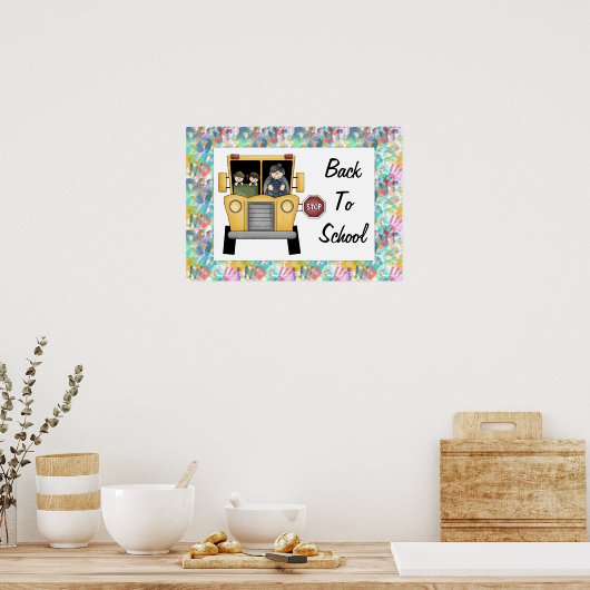 Zurück zu Schulbus, kundenspezifisches Print-Poste Poster (Küche)