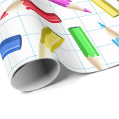 Zurück zu Schule Geschenkpapier (Rolleneckpunkt)