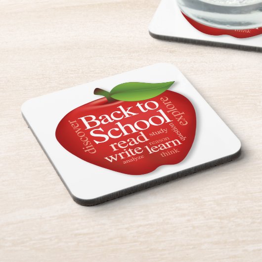 Zurück zu Schule Getränkeuntersetzer (Linke Seite)