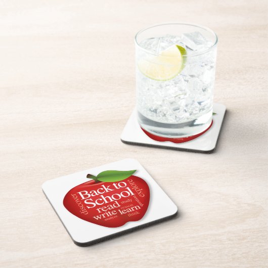 Zurück zu Schule Getränkeuntersetzer (Rechte Seite)