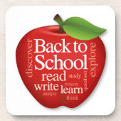 Zurück zu Schule Getränkeuntersetzer (Vorderseite)