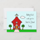 Zurück zu Schule Party Einladung (Vorderseite)