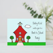 Zurück zu Schule Party Einladung (Stehend Vorderseite)