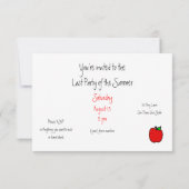 Zurück zu Schule Party Einladung (Rückseite)