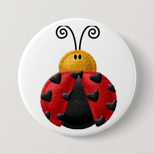 Zurück zu Schule Rucksack-Buttonknöpfe Marienkäfer Button (Vorderseite)