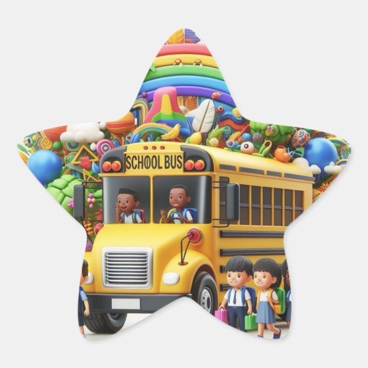 Zurück zu Schulfeiern Stern-Aufkleber (Vorderseite)