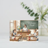 Zurück zu Schulfreunden Postkarte (Stehend Vorderseite)