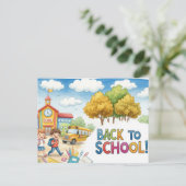 Zurück zu Schulfreunden Postkarte (Stehend Vorderseite)