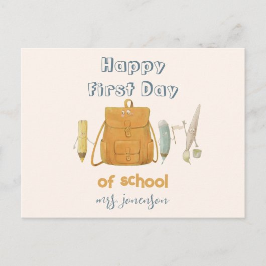 Zurück zu Schulfreunden Postkarte (Vorderseite)