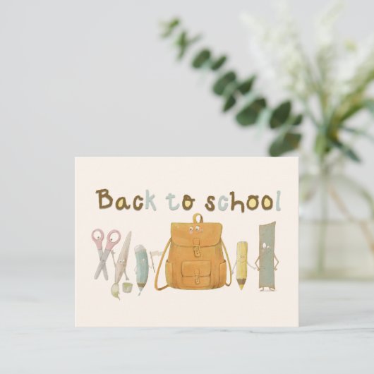 Zurück zu Schulfreunden Postkarte (Stehend Vorderseite)