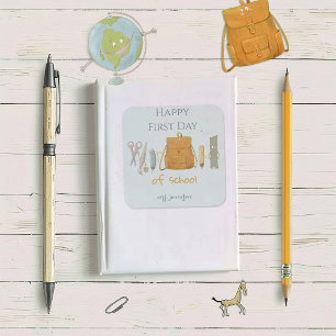 Zurück zu Schulfreunden Quadratischer Aufkleber