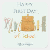 Zurück zu Schulfreunden Quadratischer Aufkleber