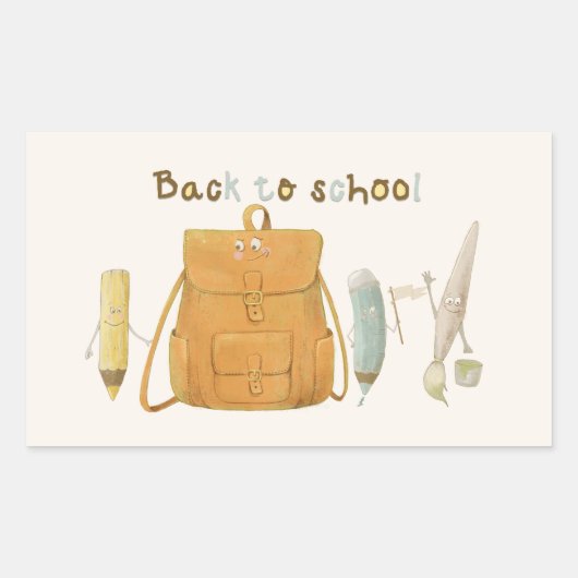 Zurück zu Schulfreunden Rechteckiger Aufkleber (Vorderseite)