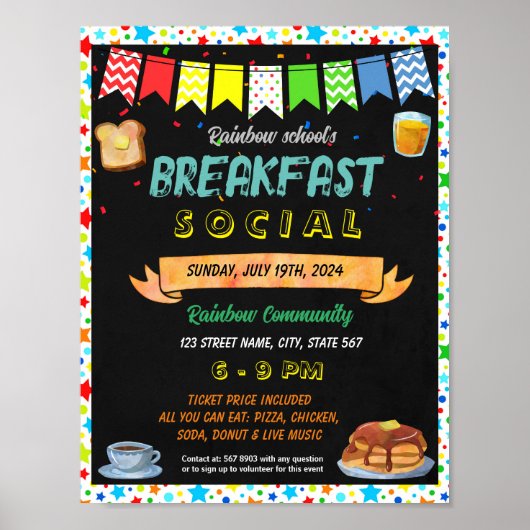 Zurück zu Schulfrühstück - Soziale Vorlage Poster (Vorne)