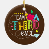 Zurück zu Schulgeschenke Team Dritte Klasse 3 Lehr Keramik Ornament (Hinten)