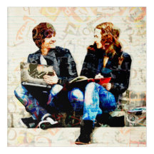 Zurück zu Schulkindern in Step Pop Art Collage