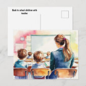 Zurück zu Schulkindern mit Lehrer Postkarte (Vorne/Hinten)