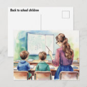 Zurück zu Schulkindern mit Lehrer Postkarte (Vorne/Hinten)