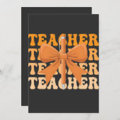 Zurück zu Schullehrer Wertschätzung Bow Coquette Einladung (Vorne/Hinten)