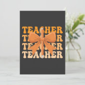 Zurück zu Schullehrer Wertschätzung Bow Coquette Einladung (Stehend Vorderseite)