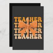 Zurück zu Schullehrer Wertschätzung Bow Coquette Einladung (Vorne/Hinten)