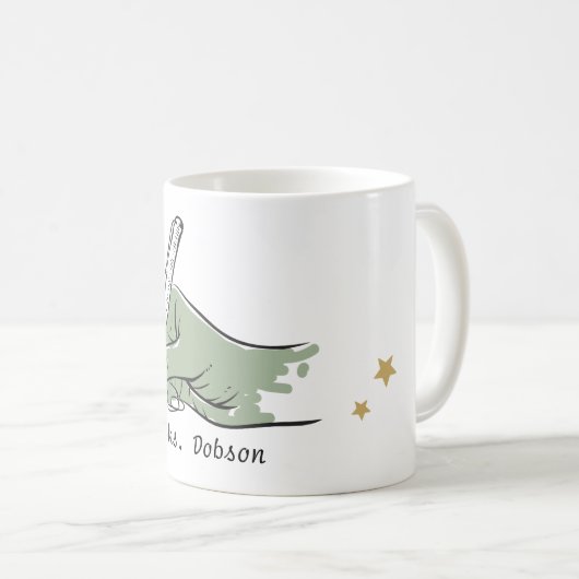 Zurück zu Schullehrern Name Sage Writing Hand Kaffeetasse (VorderseiteRechts)