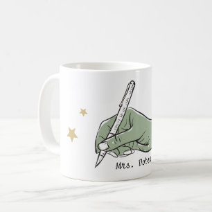 Zurück zu Schullehrern Name Sage Writing Hand Kaffeetasse