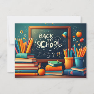 Zurück zu Schullehrern - Willkommen-Blackboard-Büc Postkarte