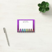 Zurück zu Schullehrer's Rainbow Glitzer Crayons Post-it Klebezettel (Büro)