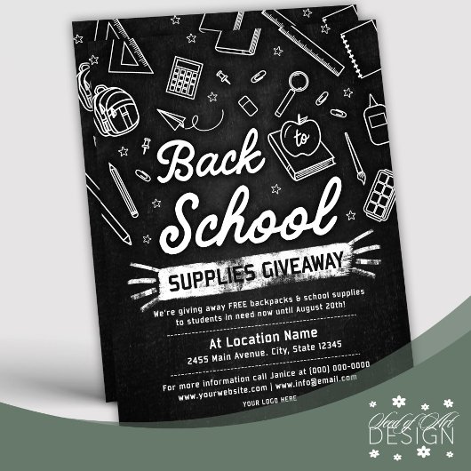 Zurück zu Schulmaterial - Schwarzweiß Flyer