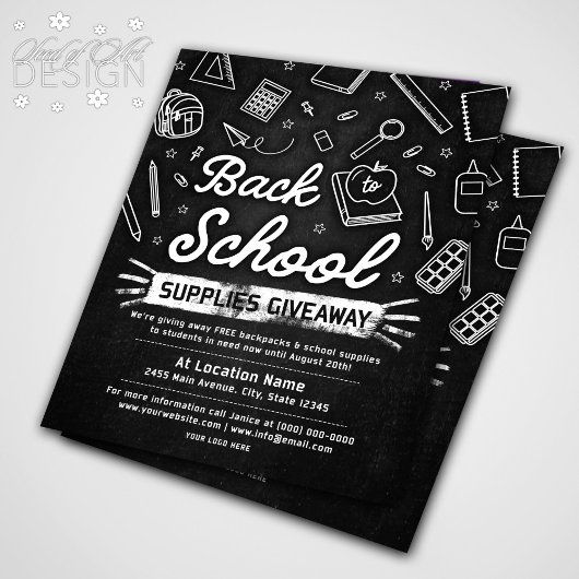 Zurück zu Schulmaterial - Schwarzweiß Flyer