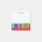 Zurück zu Schulstiften Eine Note von Lehrer Post-it Klebezettel (Vorderseite)