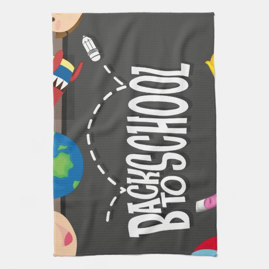 Zurück zu Schulthema mit Jungen und Mädchen Geschirrtuch (Vertikal)