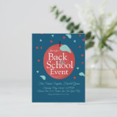 Zurück zu Schulveranstaltungen Frucht Apple Flyer Karte (Stehend Vorderseite)