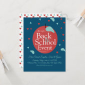 Zurück zu Schulveranstaltungen Frucht Apple Flyer Karte (Vorderseite/Rückseite Beispiel)