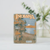 Zurück Zuhause in Indiana Postkarte (Stehend Vorderseite)