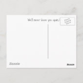 Zurück Zuhause... Postkarte (Rückseite)