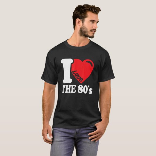 Zurück zum 80er I Liebe des 80er-Jahre Kostümkleid T-Shirt (Vorne ganz)