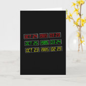 Zurück zum 80er nach Zeitreise Karte (Gelbe Blume)