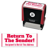 "Zurück zum Absender!" Briefmarke Permastempel (Beispiel)