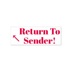"Zurück zum Absender!" Briefmarke Permastempel